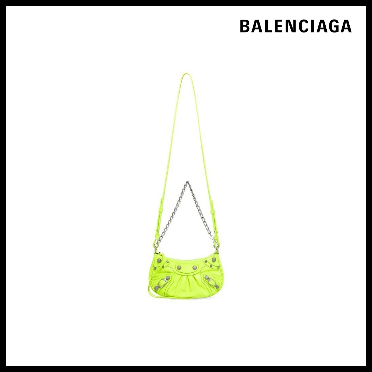 【BALENCIAGA】Le Cagole Mini Bag With Chain Yellow