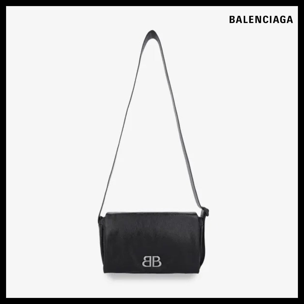 【BALENCIAGA】Small Monaco Crossbody Bag Black