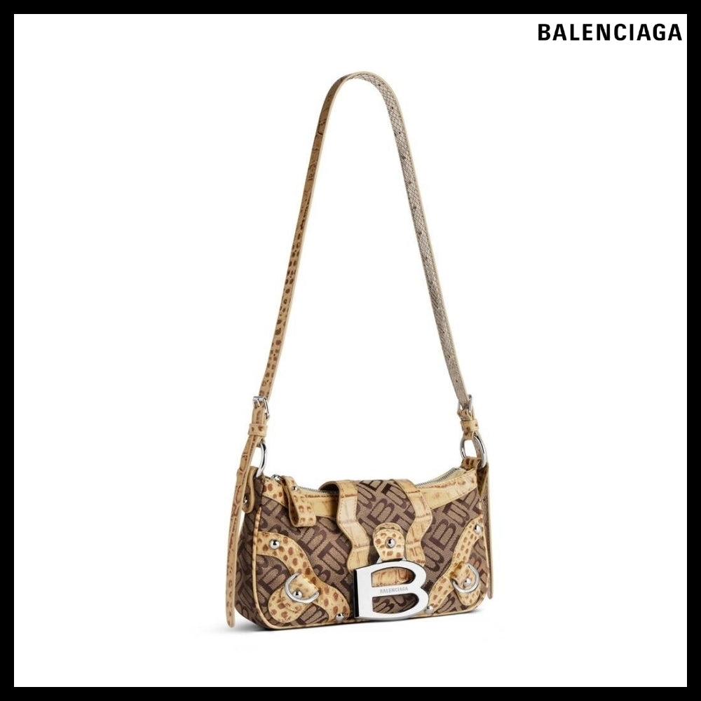 【BALENCIAGA】Essex Small Shoulder Bag Ebony Beige Mustard