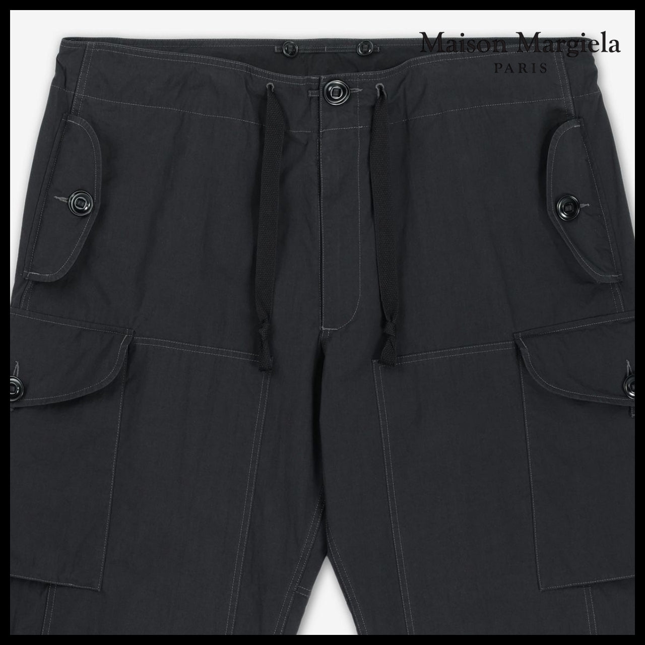 【Maison Margiela】String Cargo Pants Black