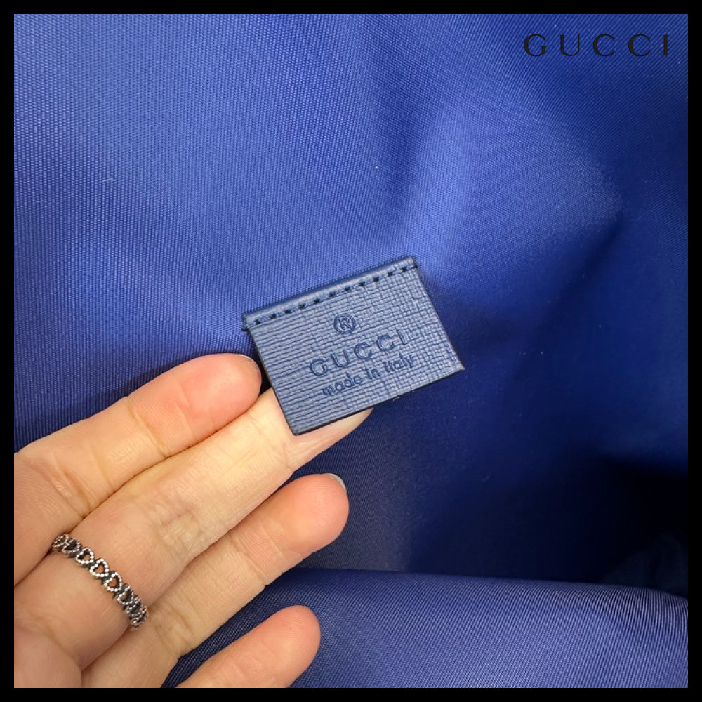 【GUCCI X OSHKOSH】Logo Stripe Square Tote Bag