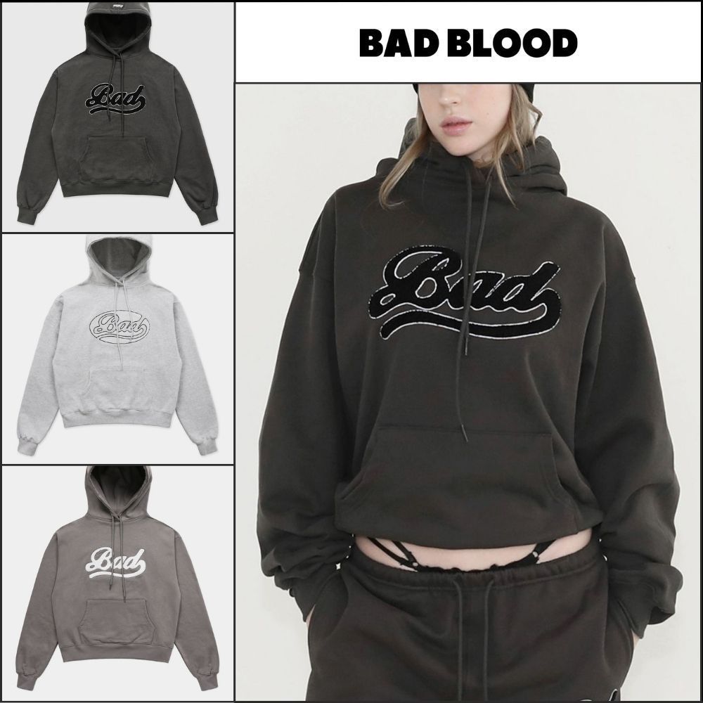 【BADBLOOD】バッド アップリケ フーディー 3カラー