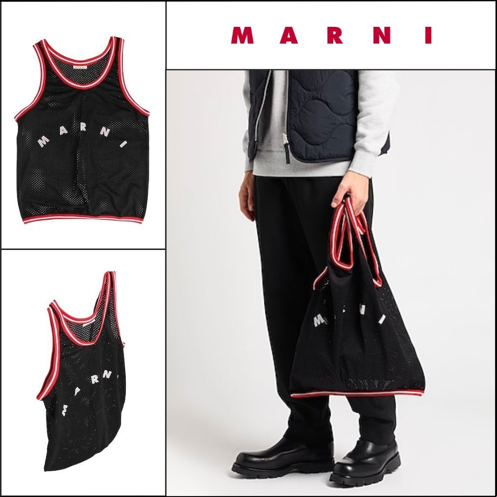 【MARNI】Basket Shopping Tote Bag - Black