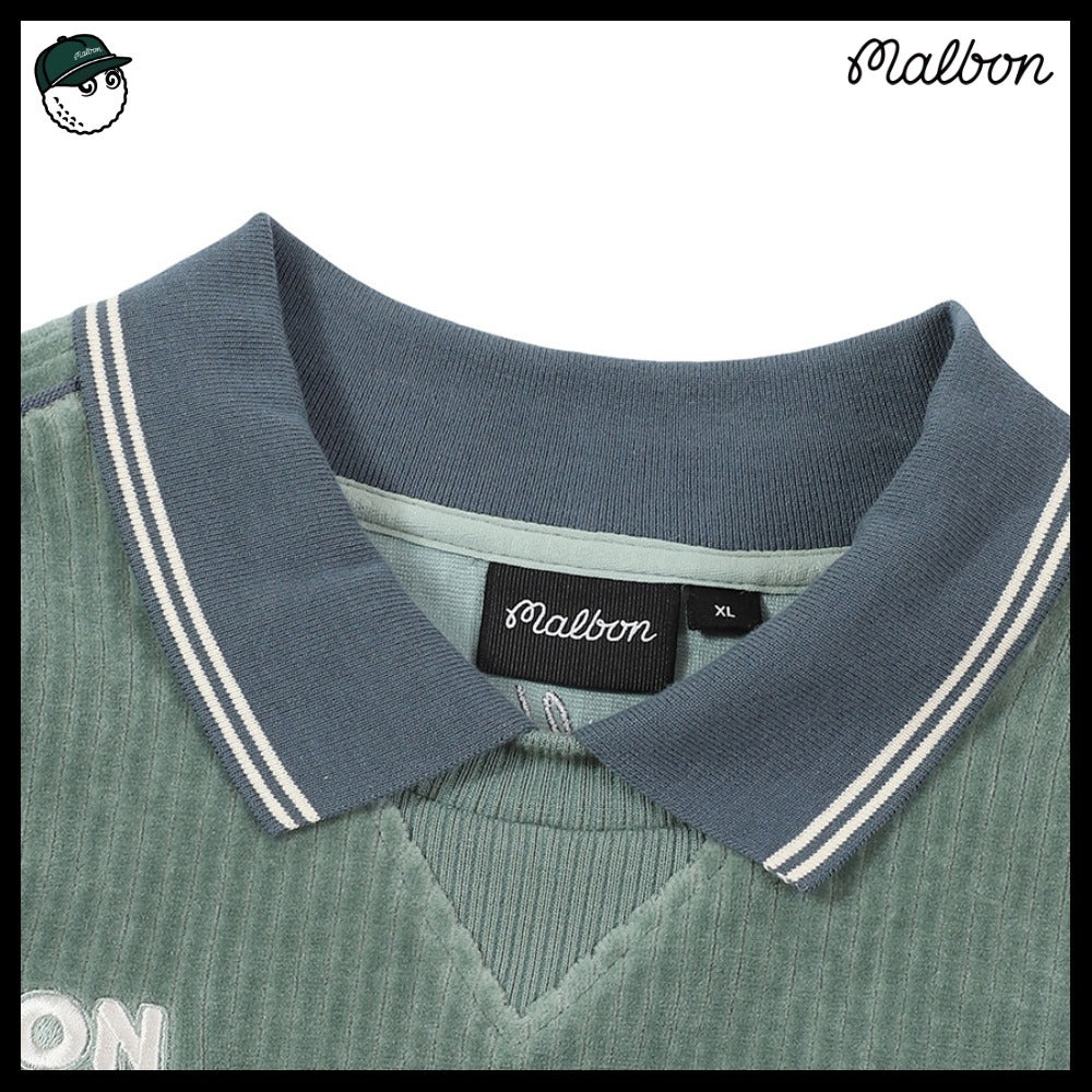 【MALBON】コーデュロイカラーポイントTシャツ 2COLORS