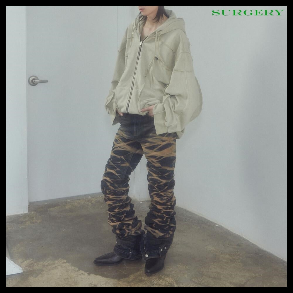 【SURGERY】Yoonseul Long Length Double Jeans Vintage Blue
