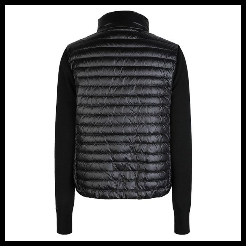 【Moncler】Women's Logo Patch Padded Mix Jacket Black