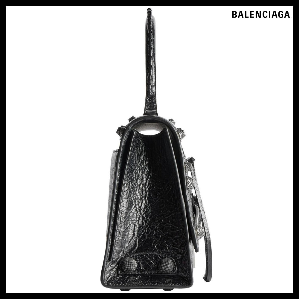 【Balenciaga X Hourglass】Le Cagole Medium Handbag Black