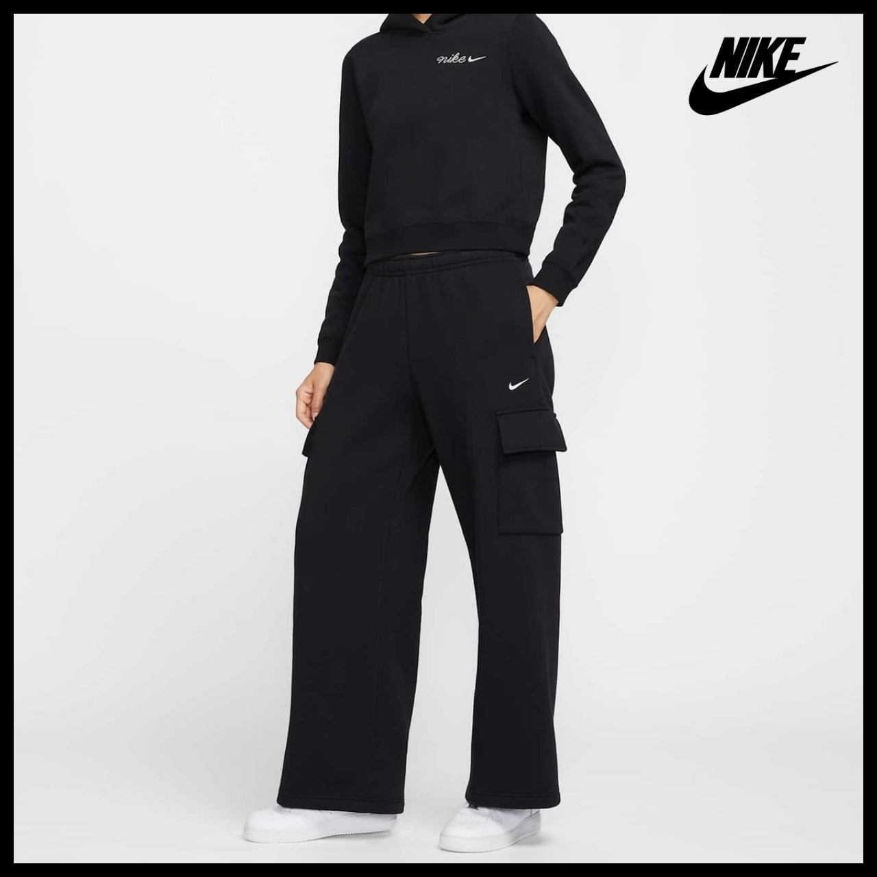 【NIKE】Sportswear Phoenix Fleece Cargo Sweatpants W Black