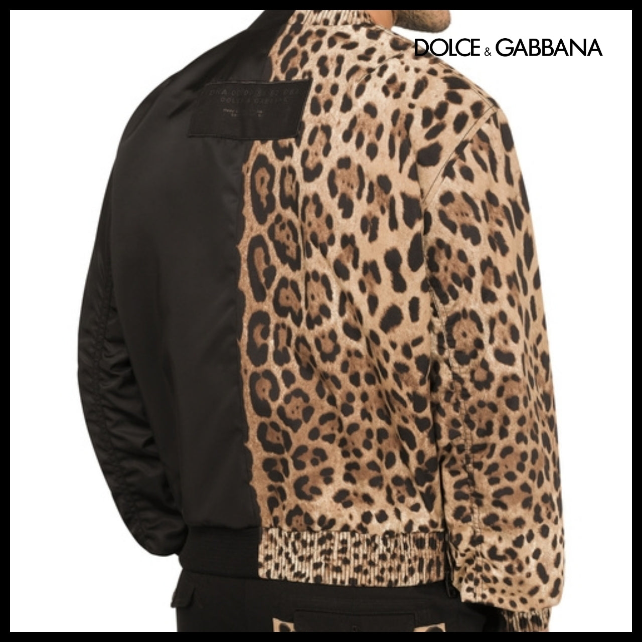【Dolce & Gabbana】LEOPARD-PRINT COTTON AND NYLON JACKET