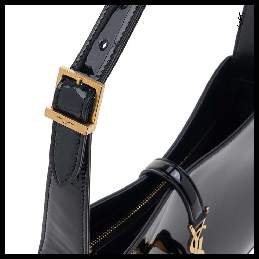 【SAINT LAURENT】Women's LE 5 A 7 Shiny Hobo Bag