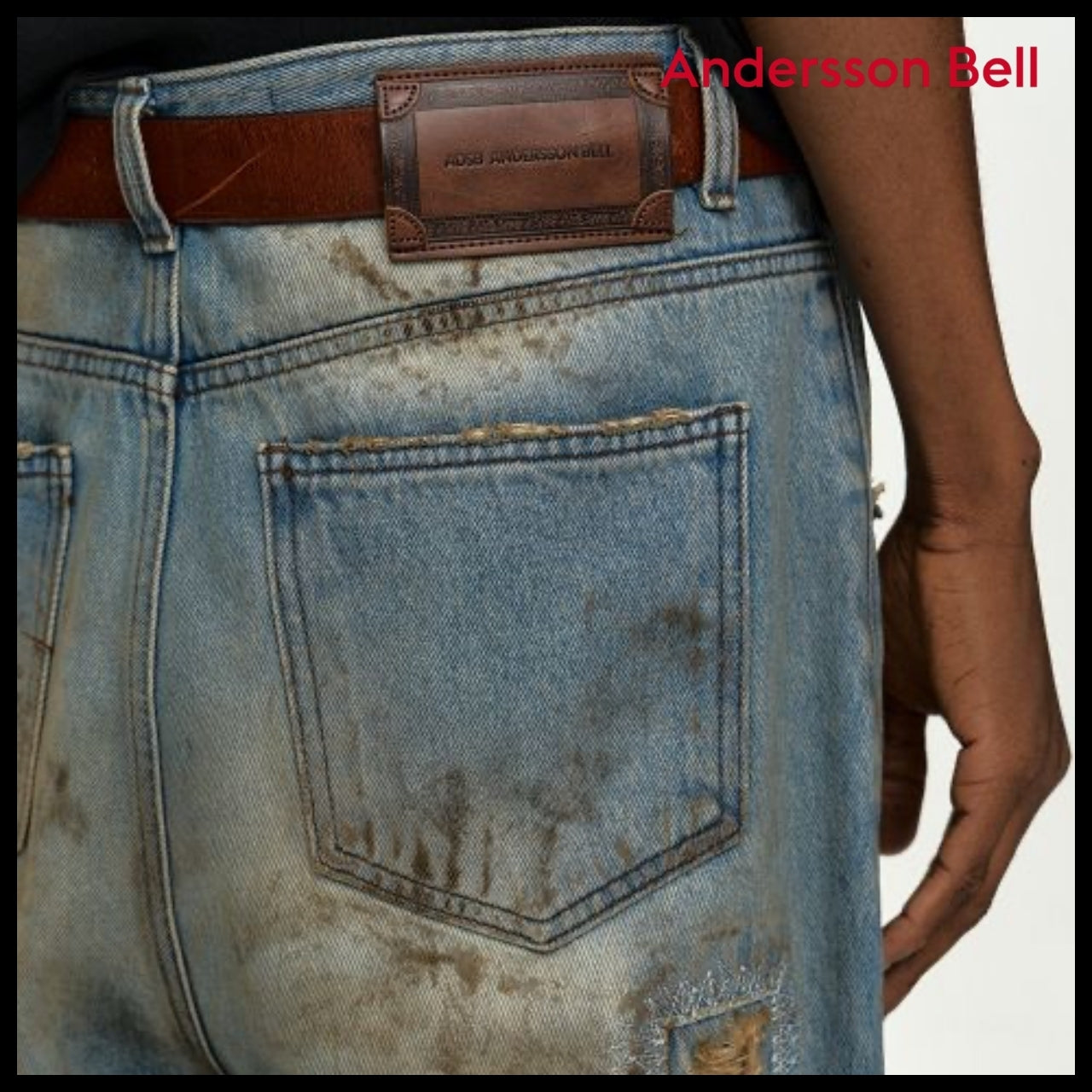 ◆ANDERSSON BELL◆ ワイドデニム Wide Denim Blue ダメージ