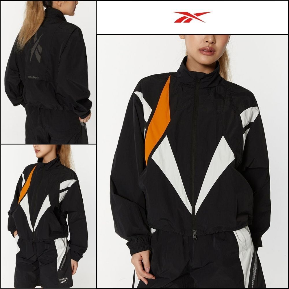 【REEBOK】Vector Flash Crop Windbreaker W Black