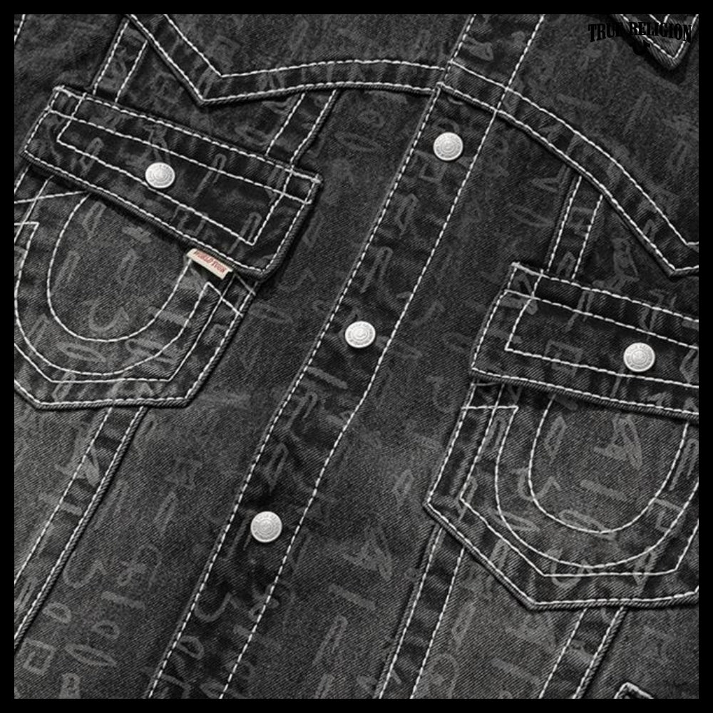 【TRUE RELIGION】Hieroglyphic Trucker Jacket 2Colors