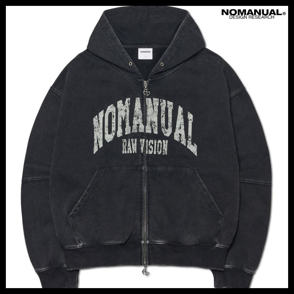 【NOMANUAL】C.A VINTAGE HOODED ZIP UP 2 Colors