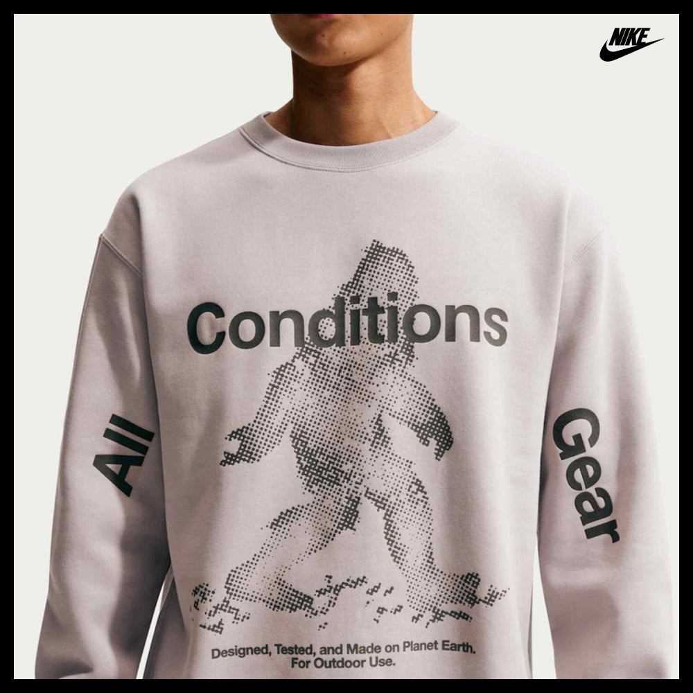 【NIKE】 Tuff Fleece Therma-Fit Pullover Crewneck Sweatshirt