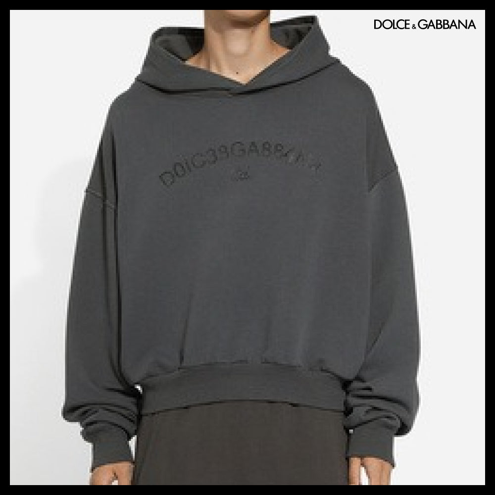 【Dolce & Gabbana】CROPPED HOODIE WITH DOLCE&GABBANA LOGO