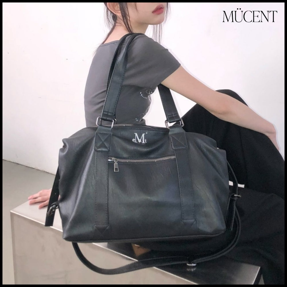 ★MUCENT★PRIME WRINKLE LEATHER TOTE BAG