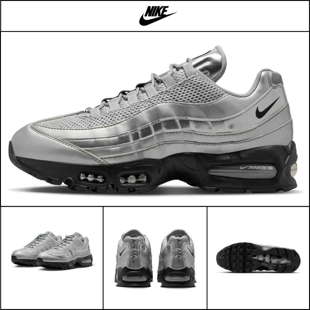 【NIKE】Air Max 95 Big Bubble M Metallic Silver Black