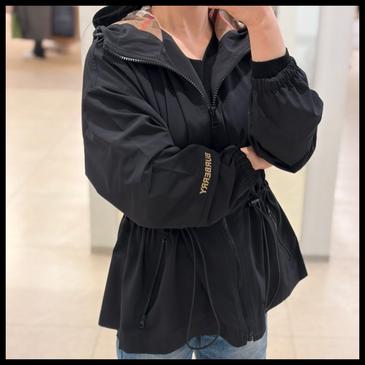 【Burberry】New Birley Internal EKD Drawstring Hooded Zip Up