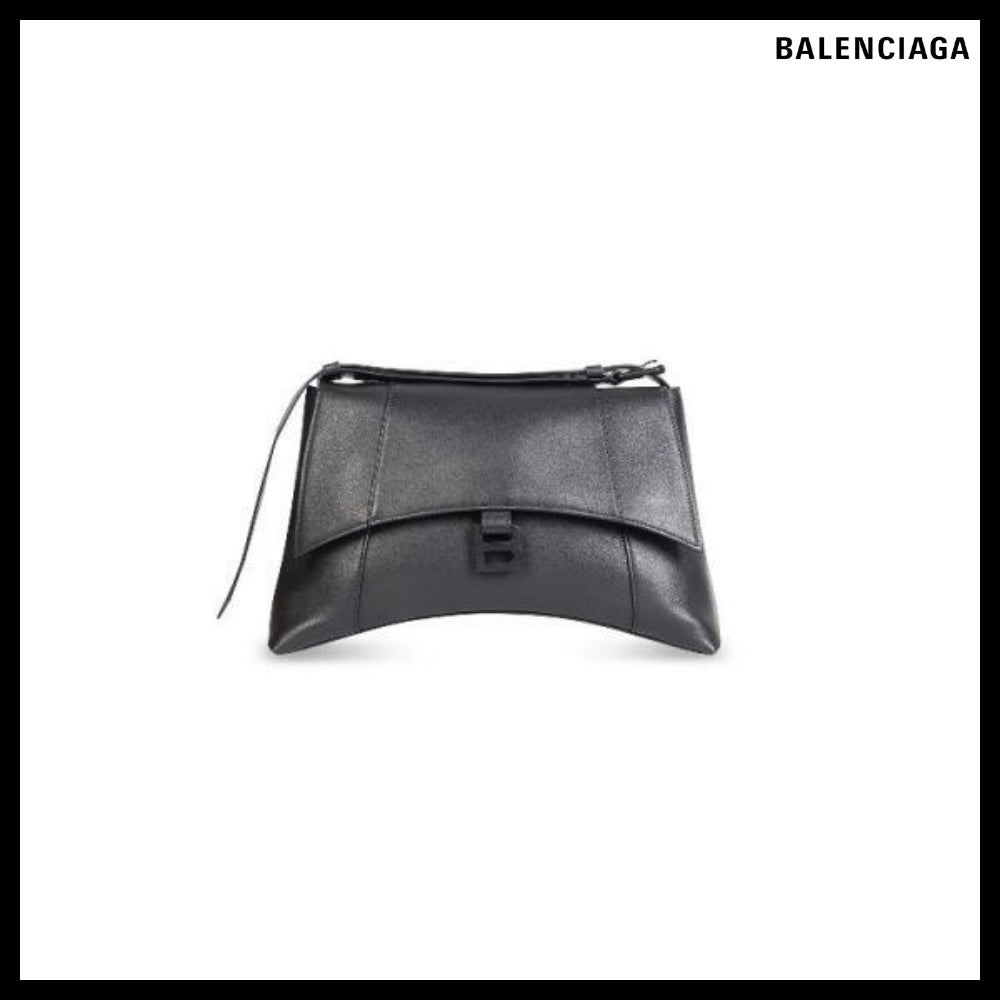 【BALENCIAGA 】Downtown Black Medium Shoulder Bag