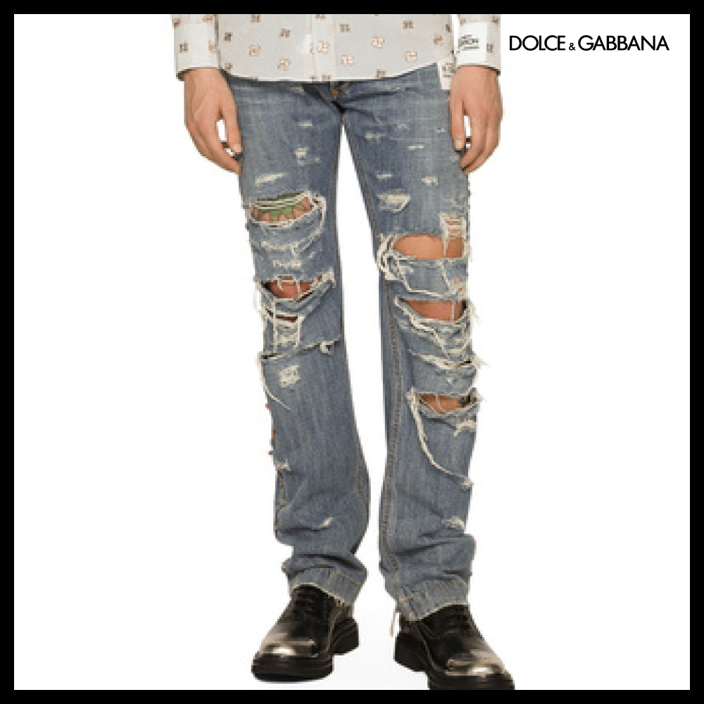 ★Dolce&Gabbanaアウトレット セール ★WASHED DENIM JEANS WITH