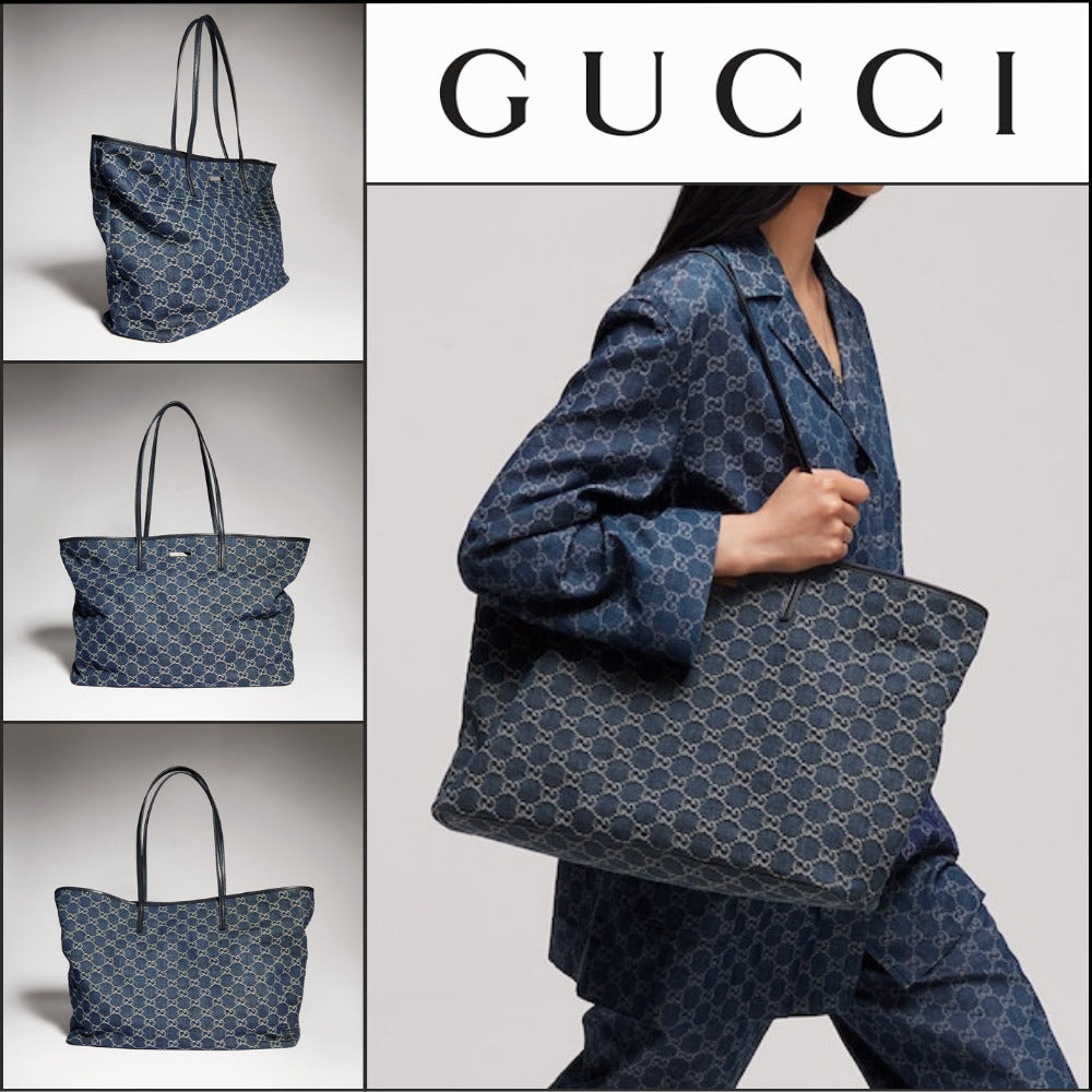 【GUCCI】Plaque Large Tote Bag