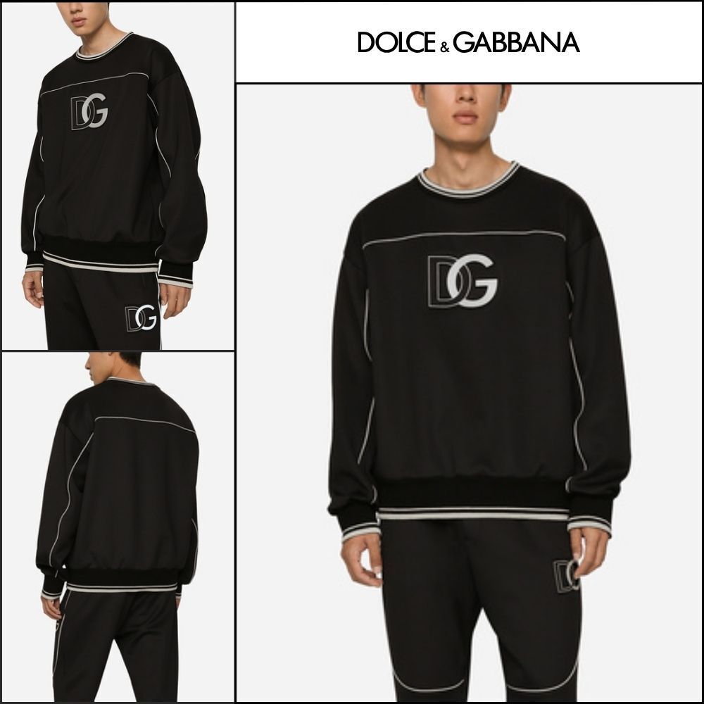 【Dolce&Gabbana】TECH JERSEY SWEATSHIRT EMBOSSED DG LOGO