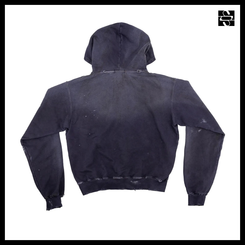 【SUNDAYOFFCLUB】Adrenaline Thrashed Zip Hoodie Washed