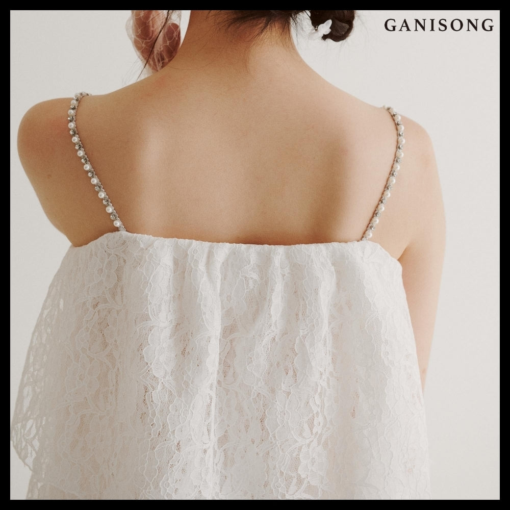 【GANISONG】Bridal Layerd Wedding Cake Dress White
