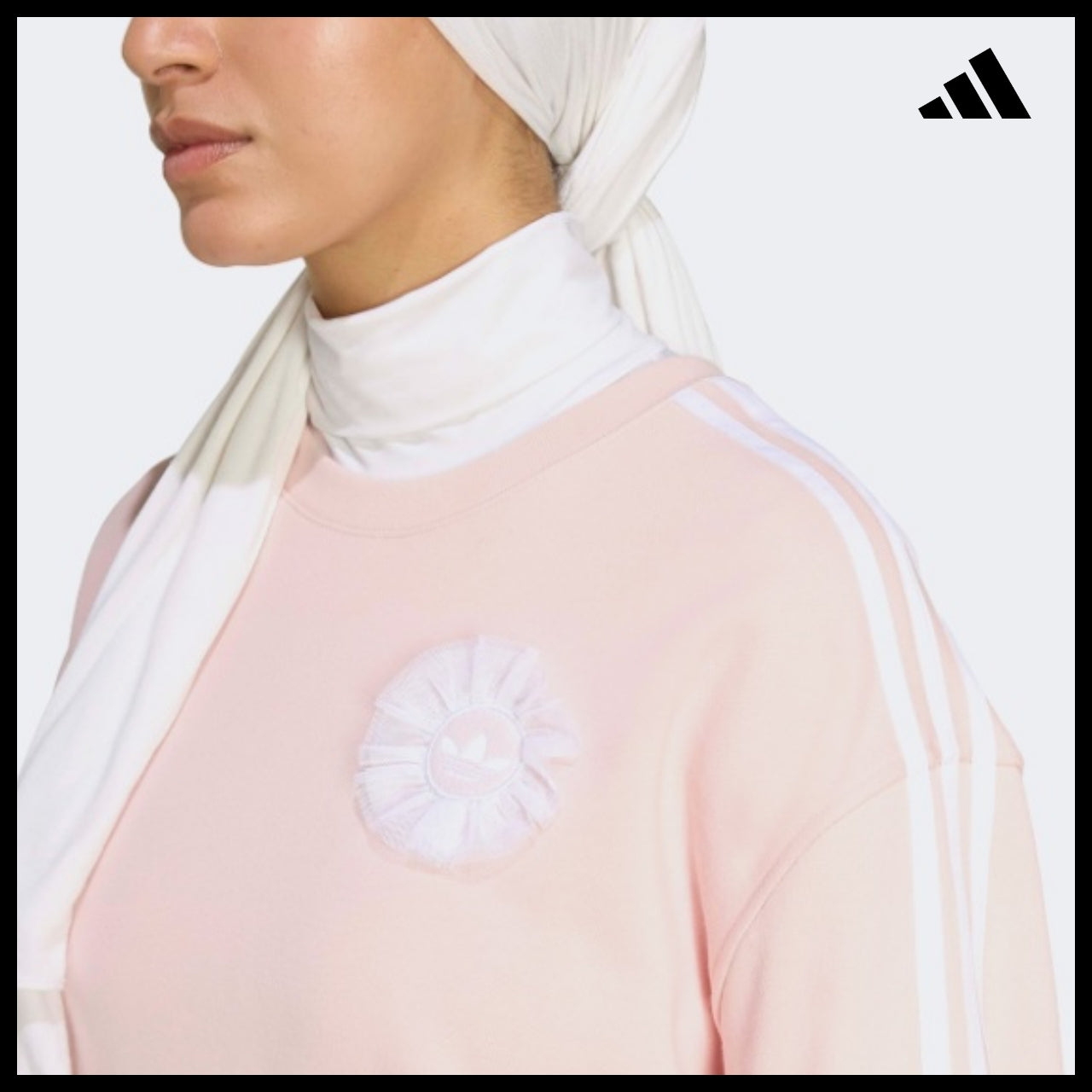 【ADIDAS】Original Lace Branding Crew Sweatshirt KS6471