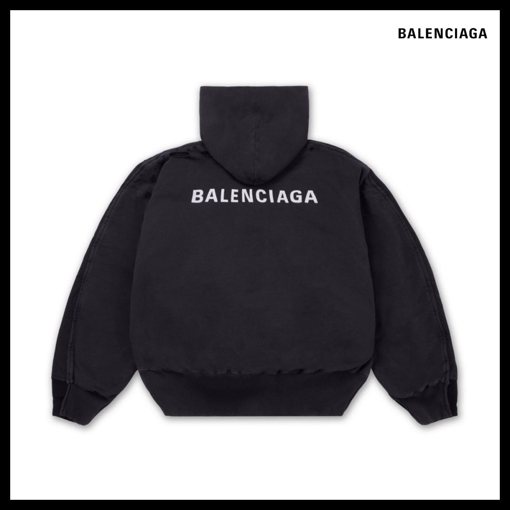 【BALENCIAGA】Hybrid Bomber Jacket Black