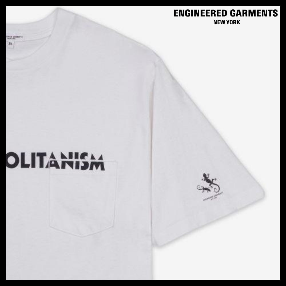 ◆Engineered Garments◆ プリント クロス クルーネック Tシャツ