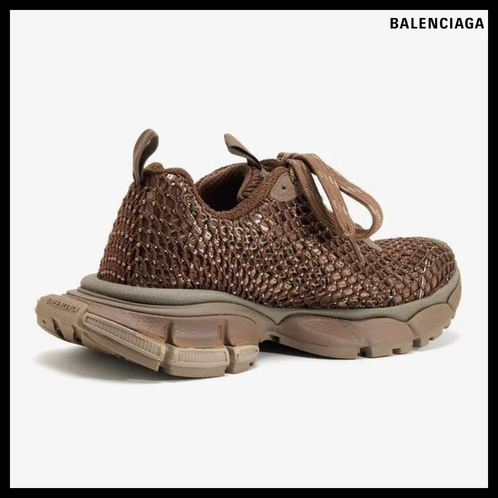 【BALENCIAGA】3XL Mesh Fishnet Sneakers Brown