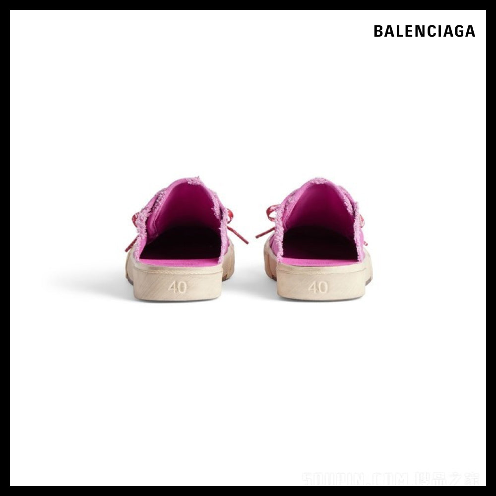 【BALENCIAGA】Paris Mule White/Pink