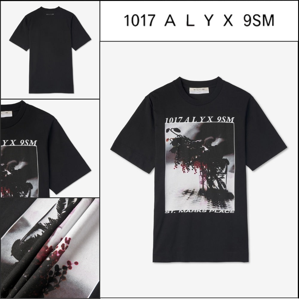 【ALYX】ロゴグラフィック プリント 半袖Tシャツ ブラック