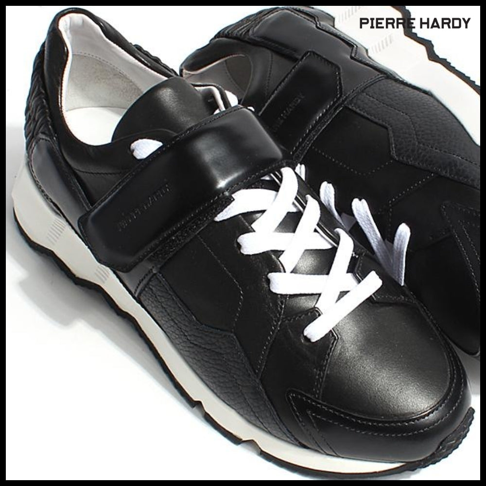 【Pierre Hardy】BLACK Velcro Running Sneakers