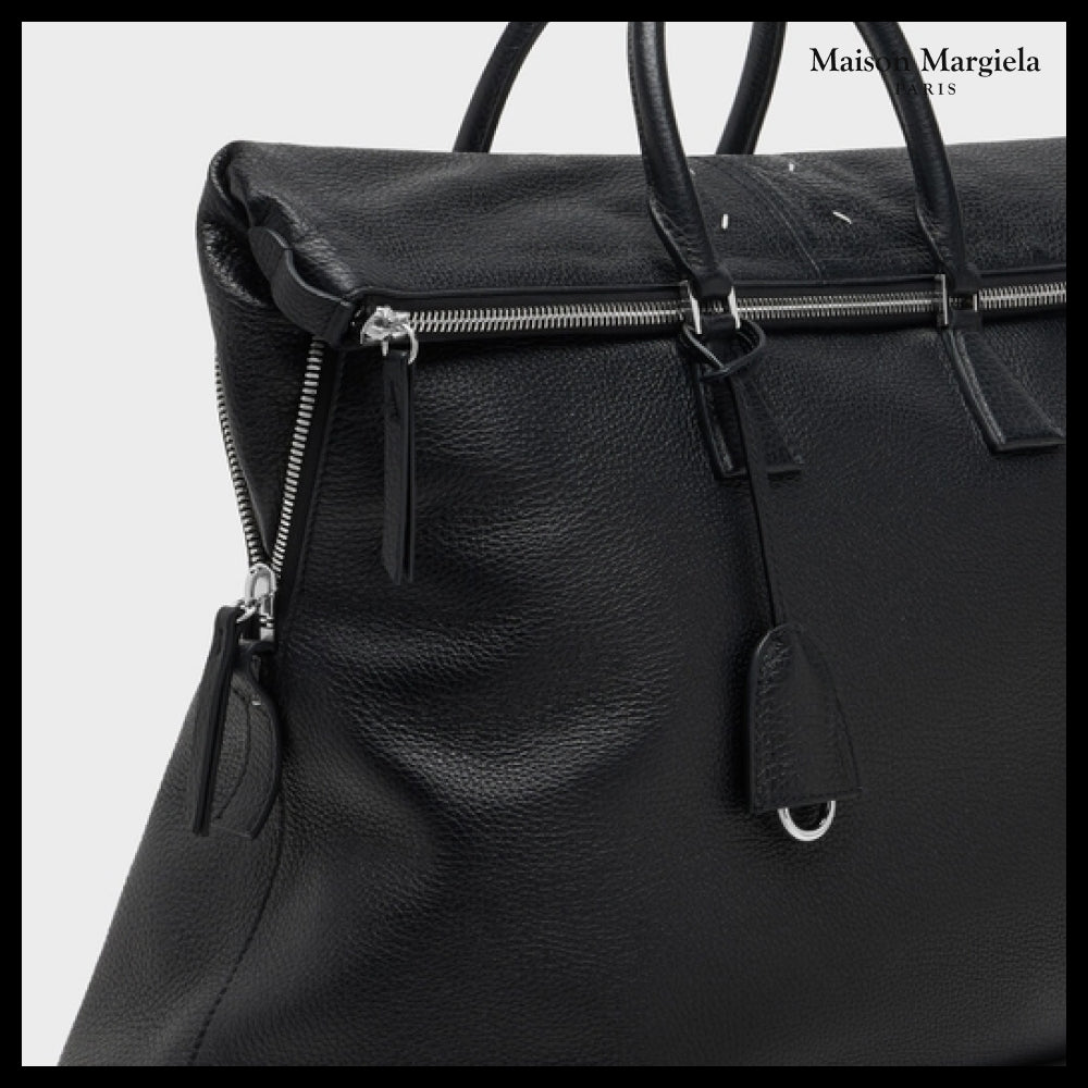 【Maison Margiela】5AC Soft XL Tote Bag Black soft leather