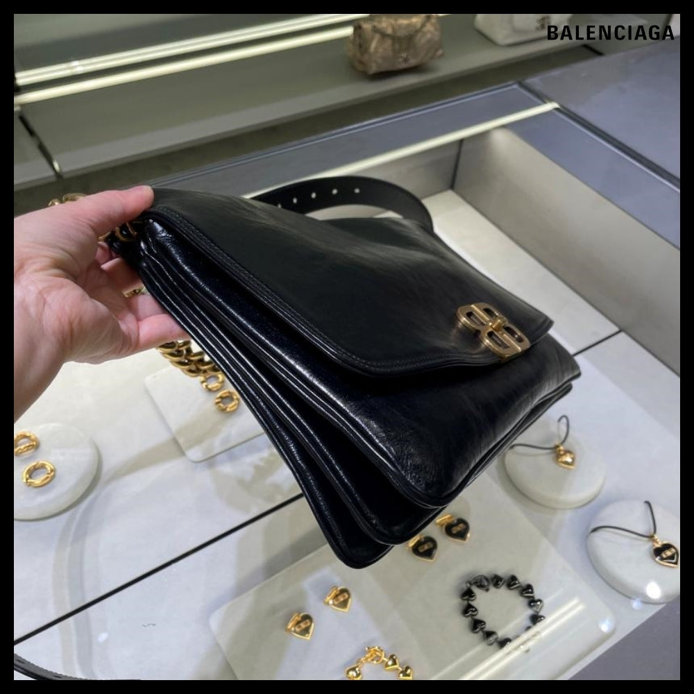【BALENCIAGA】BB Soft Flap Bag L Black