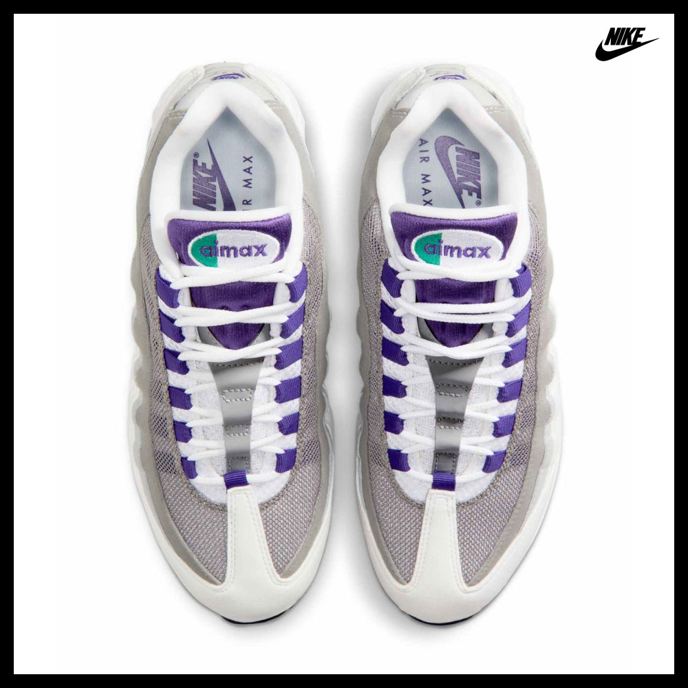 【NIKE】Air Max 95 Big Bubble W White Emerald Green Wolf