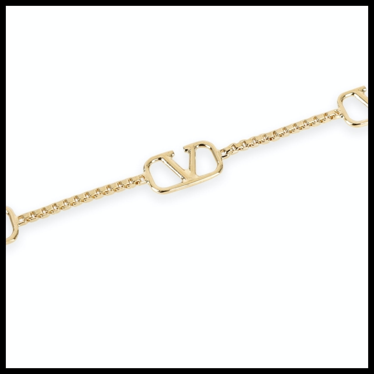 【VALENTINO】V Logo Signature Bracelet Gold
