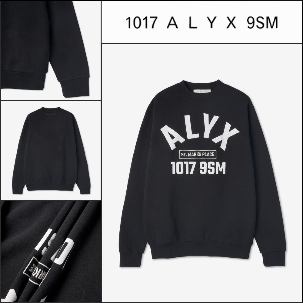 ◆1017 ALYX 9SM◆ スウェット Sweatshirt Black ロゴ