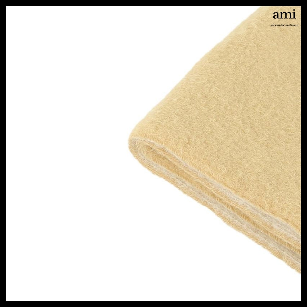 【 AMI PARIS 】 Neutral Sand Fringe Scarf