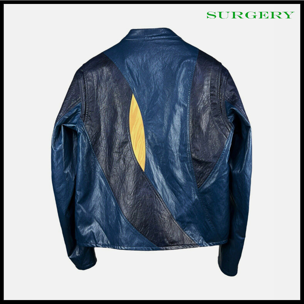【SURGERY】Curve Layered Rider Jacket Blue