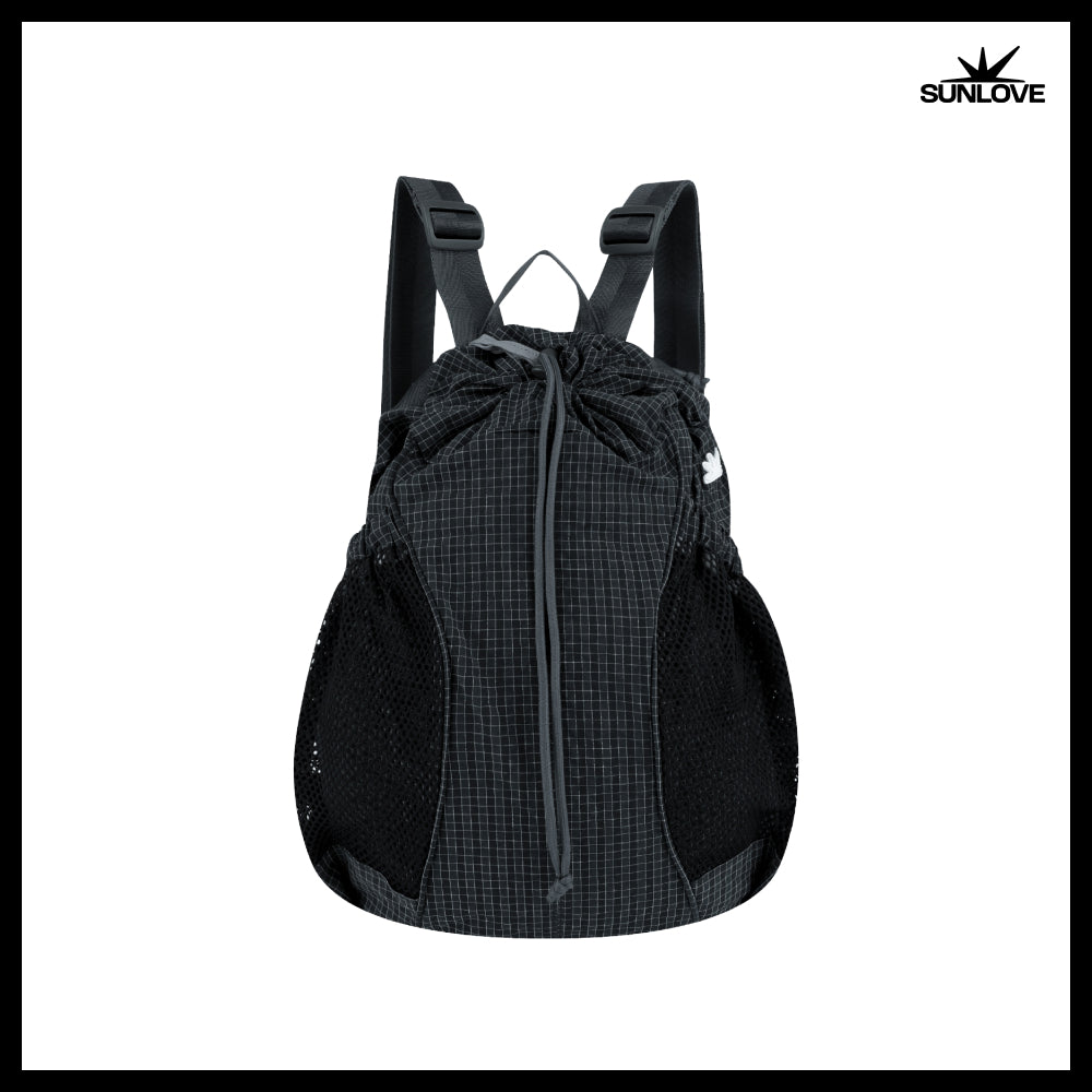 【SUNLOVE】Tourer Gym Sack Black Grid