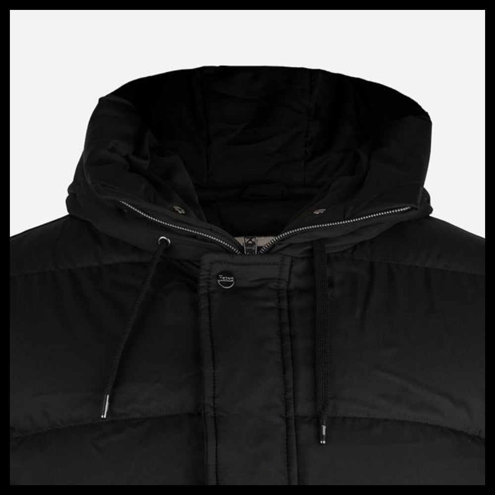【Herno】Men's Arendelle Hooded Padded Jacket Black