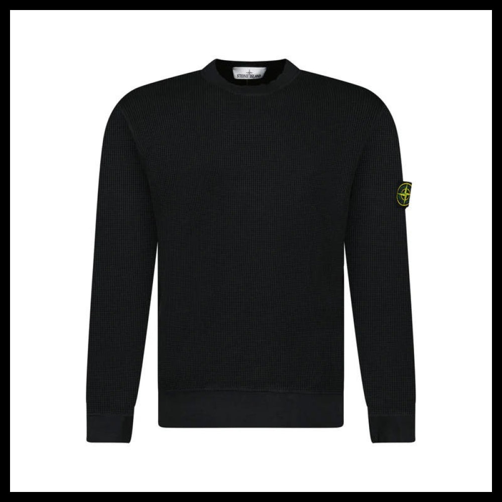◆STONE ISLAND◆ORGANIC COTTON WAFFLE FLEECE CREWNECK SHIRT