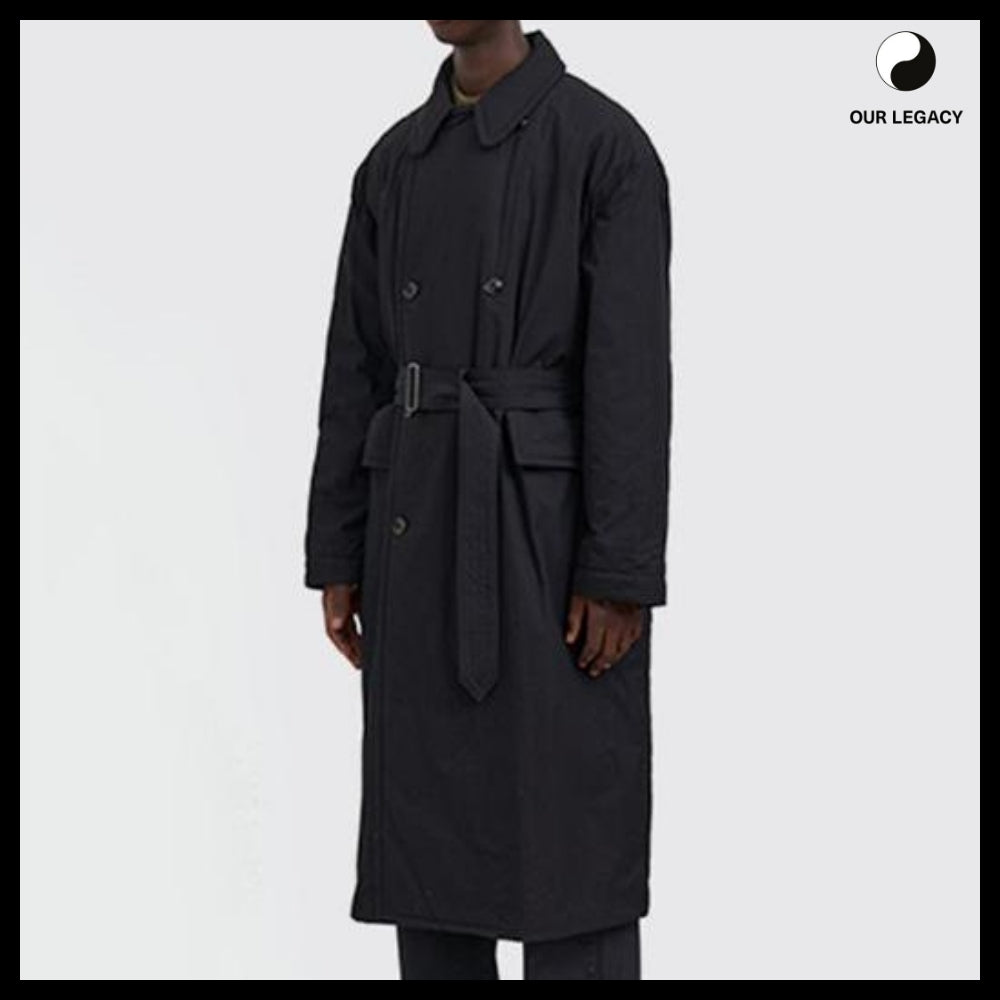 ◆OUR LEGACY◆25FW Duvet Trench Black Tide Cotton Nylon