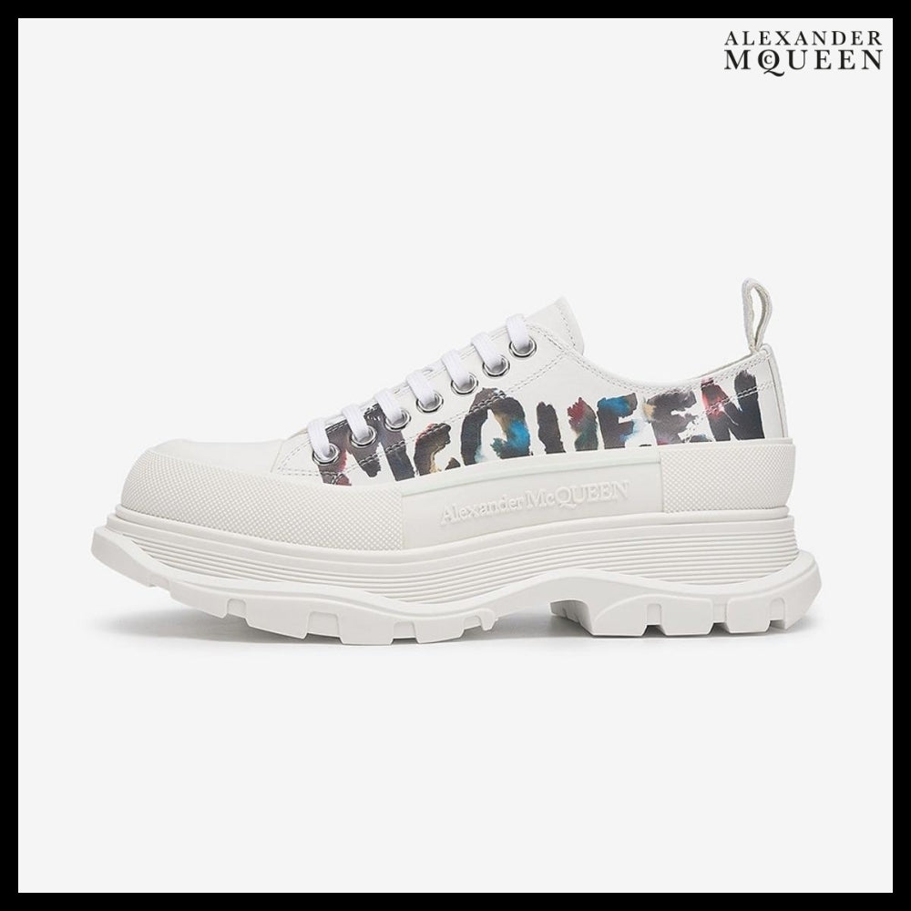 【Alexander Mcqueen】Graffiti Tread Slick Sneakers 711108