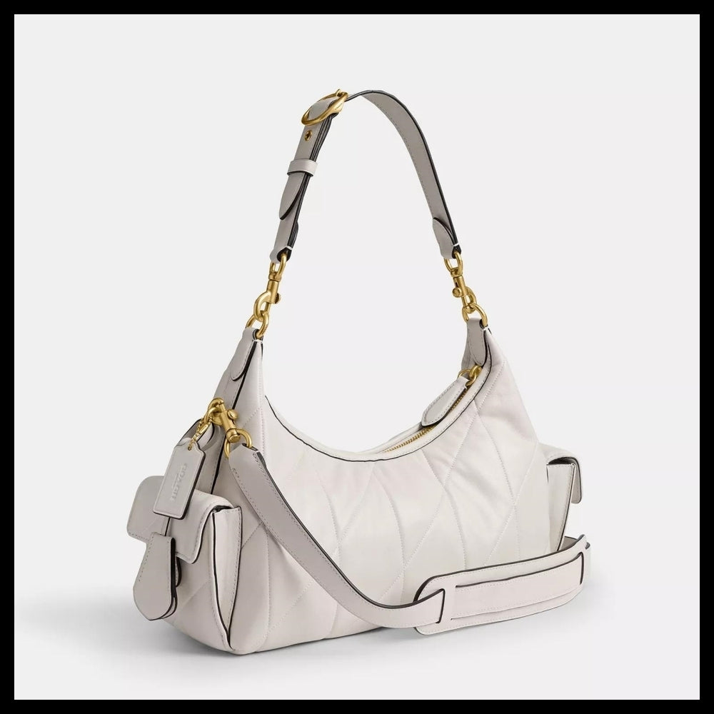 【Coach】Pocket Juliet Bag 30 With Quilting Chalk