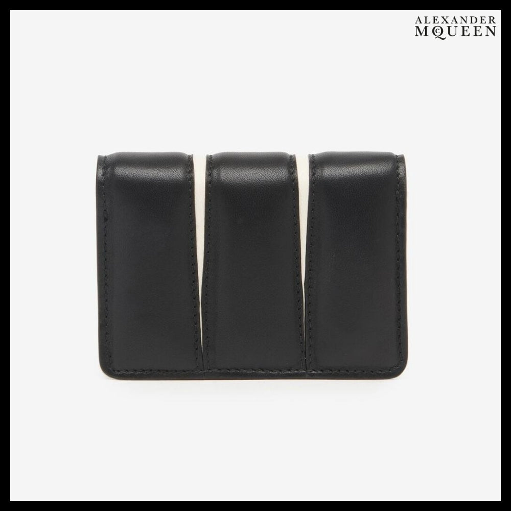 【Alexander Mcqueen】Slash Card Holder Black/Ivory